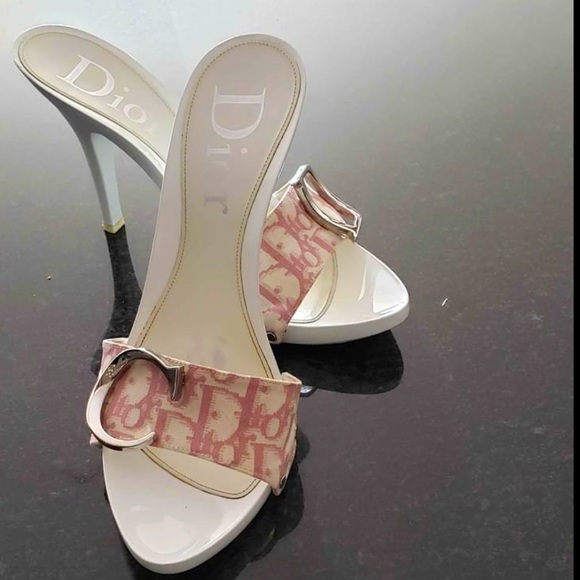 Dior Oblique Vintage Sandal Heels - Picture 1 of 10